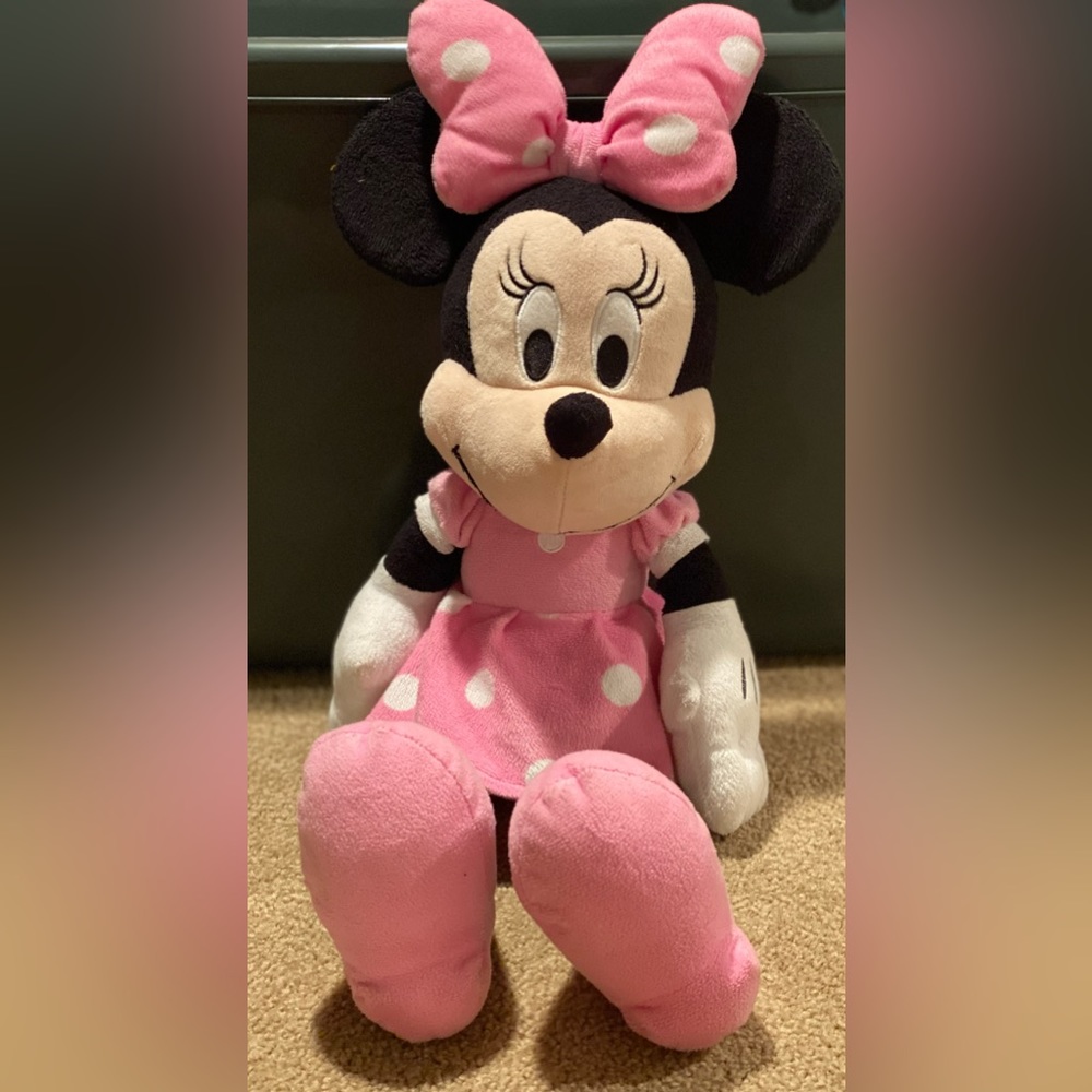 Disney Minnie Mouse Plush Doll Pink Dress